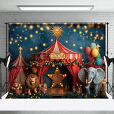 Aperturee - Aperturee Summer Night Starry Sky Circus Cake Smash Backdrop